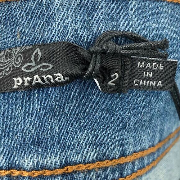 PRANA Women's Broadway Denim Pencil Skirt Size 2 True Blue Organic Cotton NWT - Picture 8 of 11